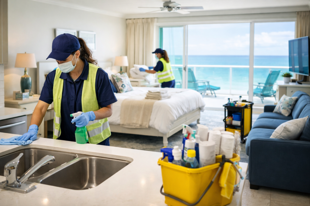 Hotel and hostel room cleaning service