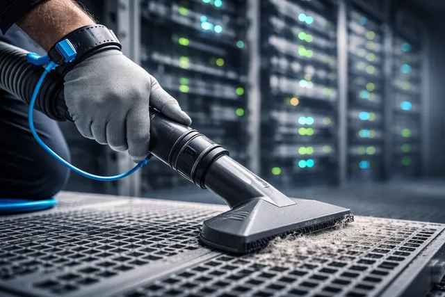 ESD-safe data center cleaning protocol